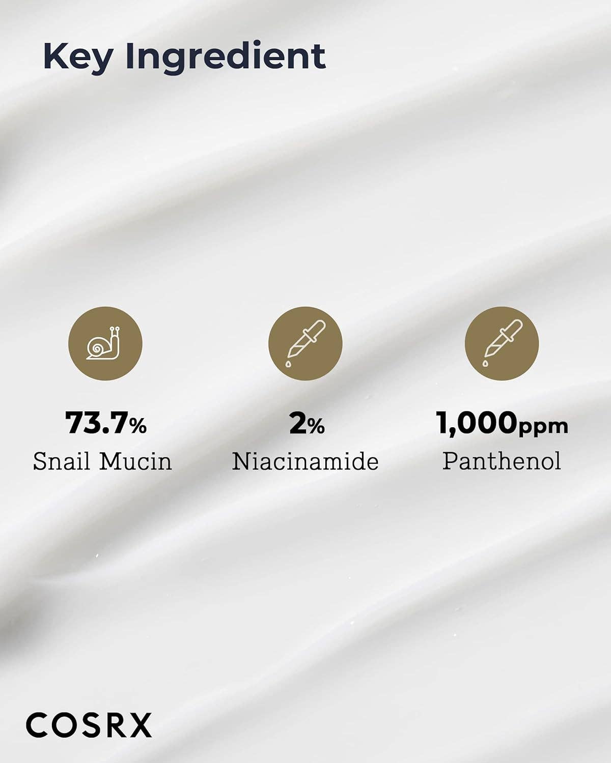 Crème pour les yeux au peptide d'escargot COSRX avec 73,7 % de mucine d'escargot et de niacinamide 25 ml