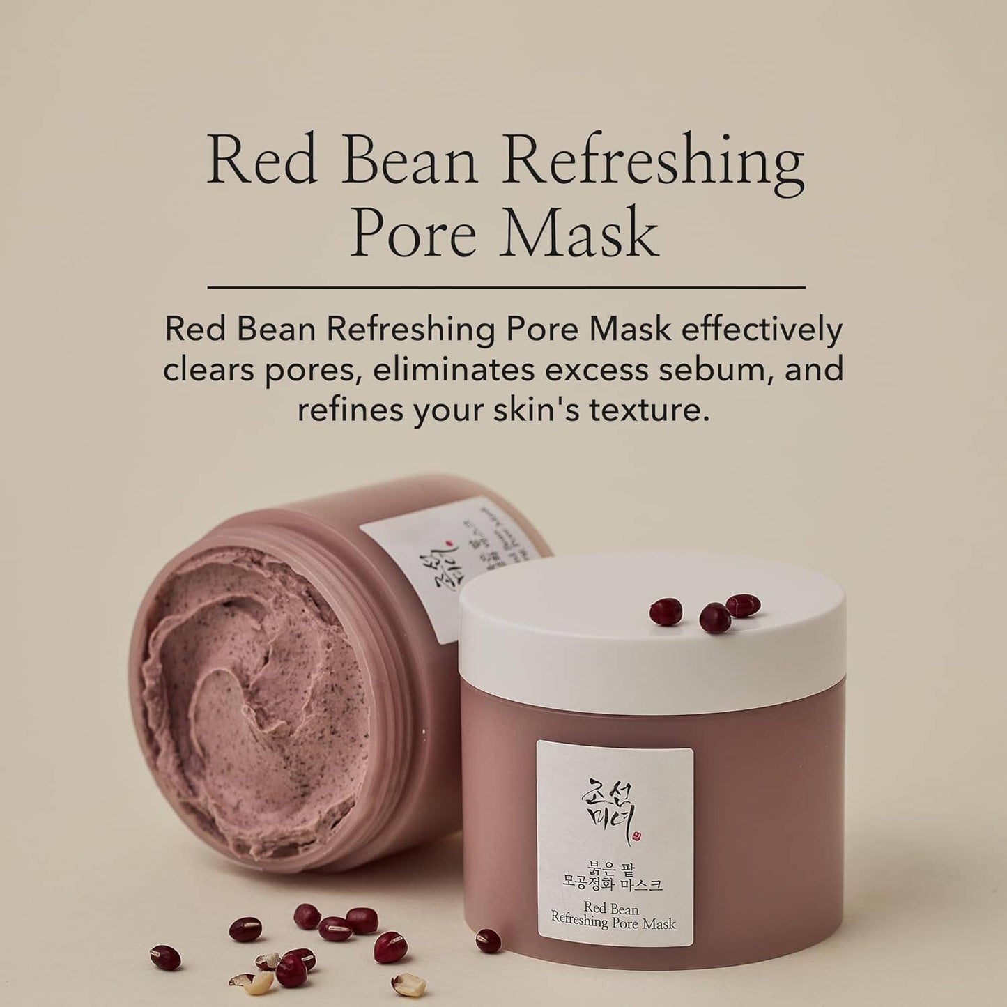 BEAUTY OF JOSEON Masque rafraîchissant pour les pores des haricots rouges 140 ml, 4,73 fl.oz