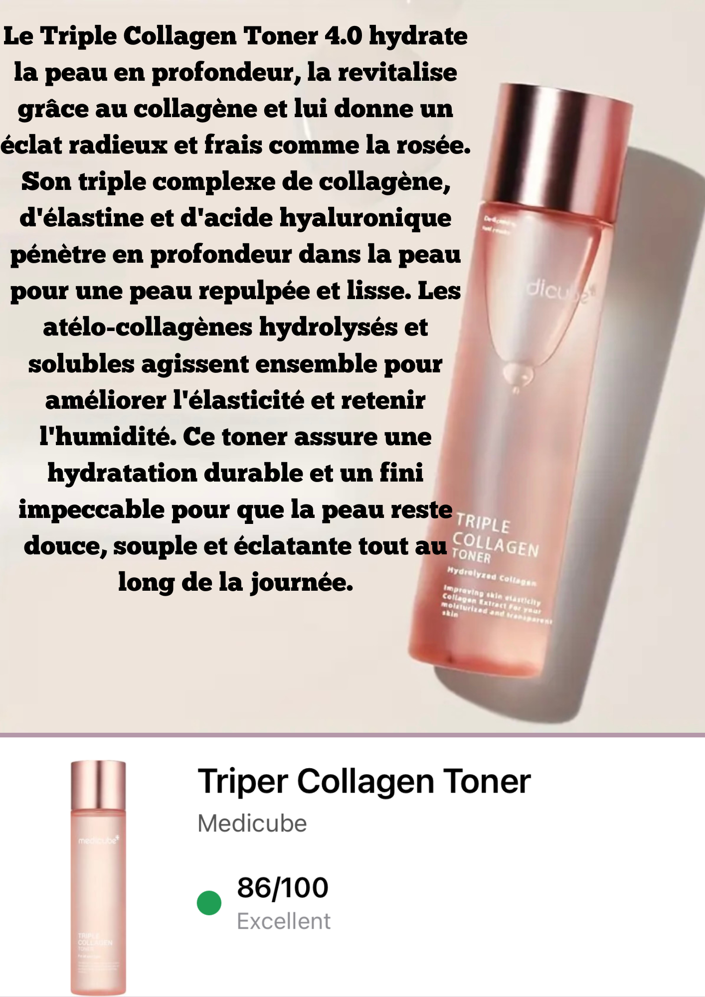 Lotion Triple Collagen Toner - Tonique