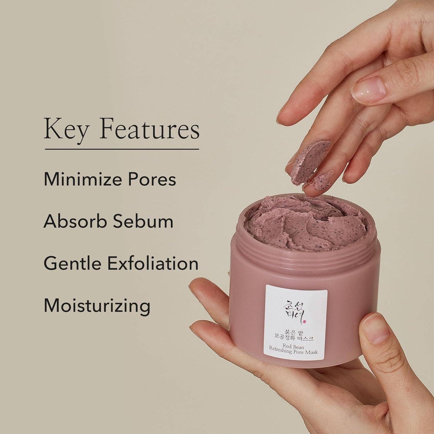 BEAUTY OF JOSEON Masque rafraîchissant pour les pores des haricots rouges 140 ml, 4,73 fl.oz