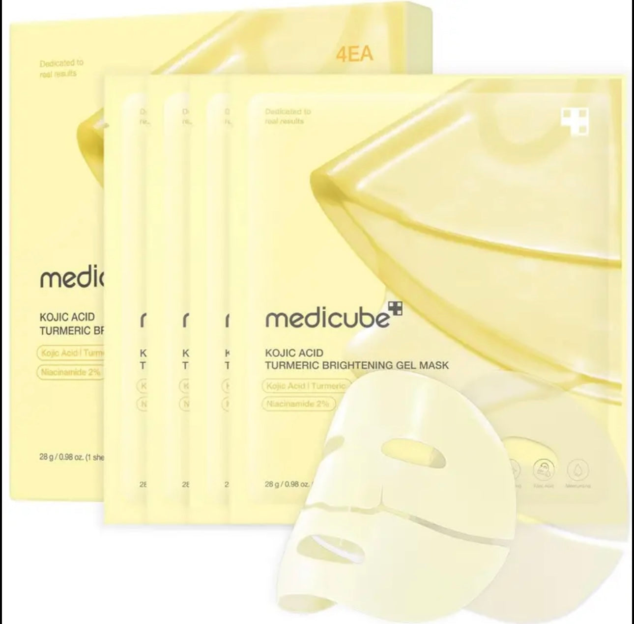 medicube - Masque gel éclaircissant à l'acide kojique et au curcuma - 28 g